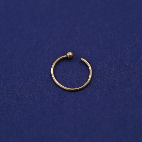 Automic Gold - Nose Ring Hoop (WHITE GOLD) - Picture 2 of 6